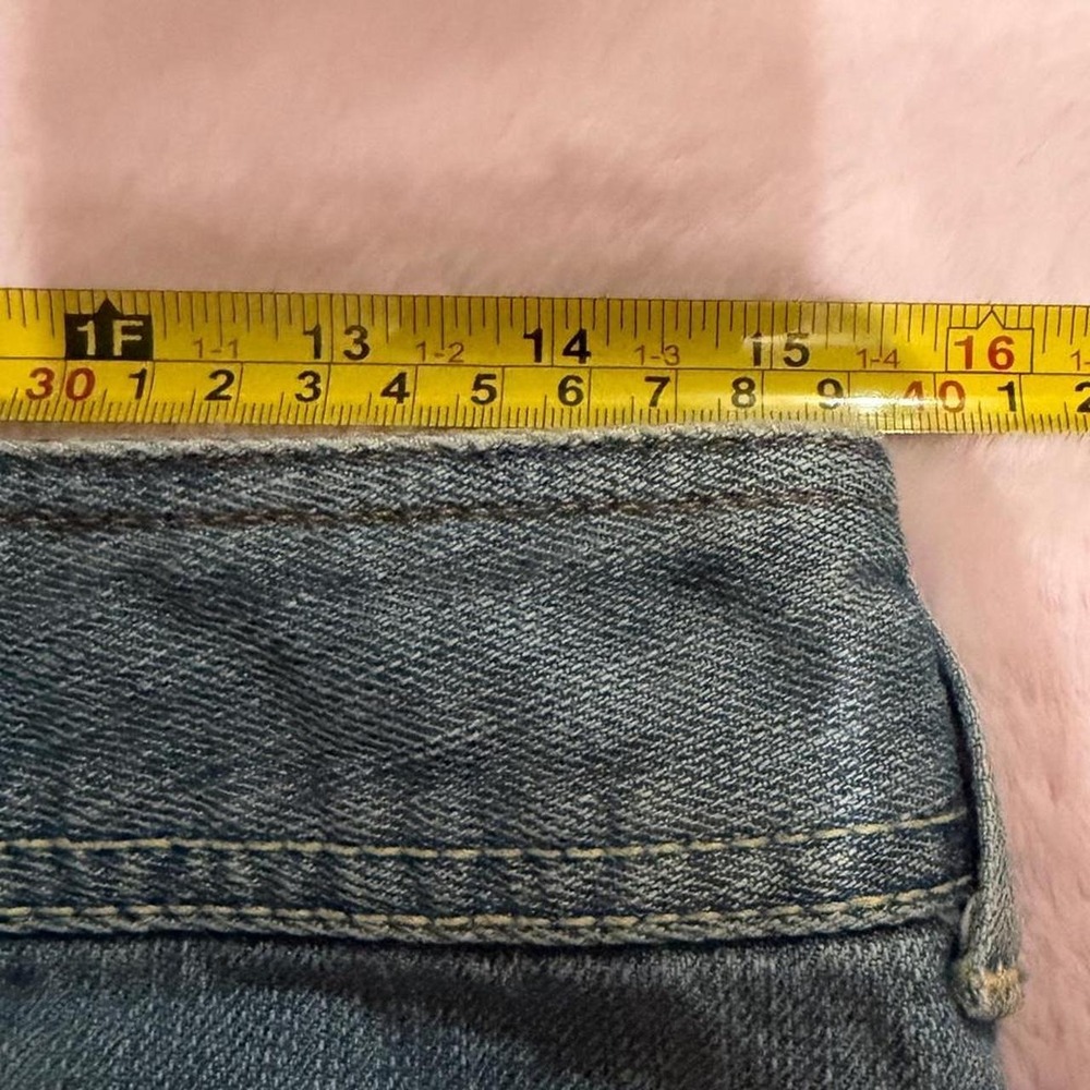 Y2K Light Wash Denim Mini Skirt ☁️ - Picture 5 of 6